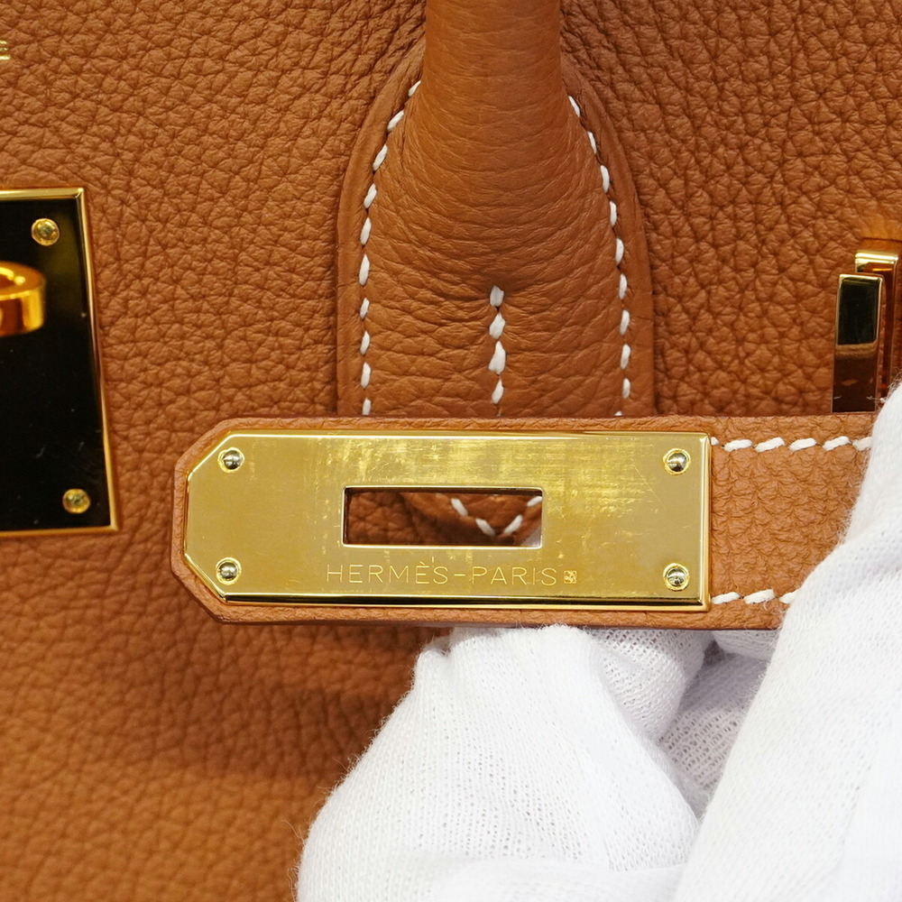 Hermes Birkin 30 Togo Gold Handbag (□R stamp) - Women's - Picture 7 of 8